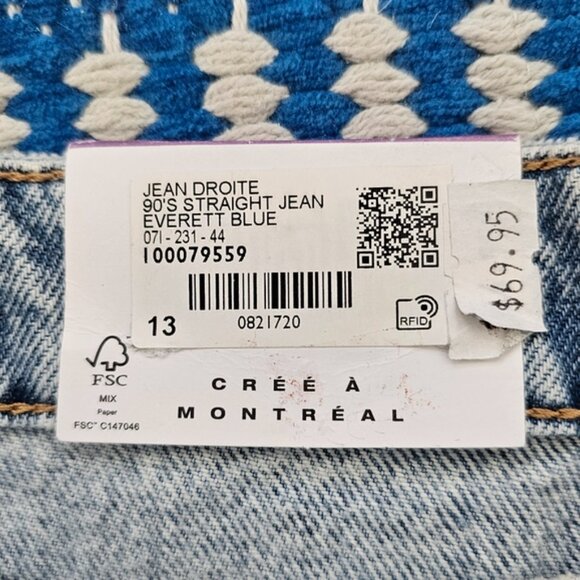 Garage 90s Straight jeans 'Everett Wash' light blue size 31 NWT - Picture 9 of 14